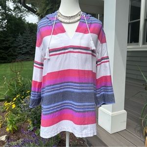 Tommy Bahama hooded striped top